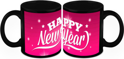 

Homesogood Lets Celebrate New Year Ceramic Mug(325 ml, Pack of 2)
