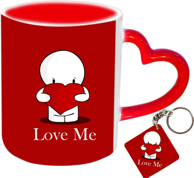 

Raj Laxmi love my keyring red handle valentine Ceramic Mug(350 ml)