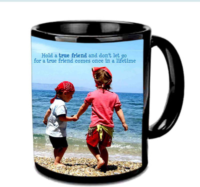 

Raj Laxmi True Friendship With Nice Quote Black Ceramic Ceramic Mug(3.5 ml)