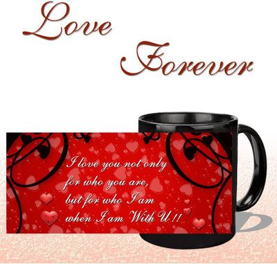 

Snapgalaxy I Love You in Black Ceramic Mug(320 ml), Multicolor