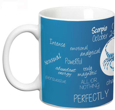 

Prithish Scorpio Ceramic Mug(330 ml), Multicolor