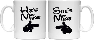 

Crackndeal Round_5 Ceramic Mug(300 ml, Pack of 2), Black