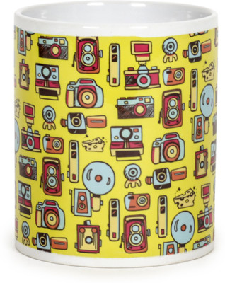 

Chumbak Cameraderie Ceramic Mug(300 ml), Multicolor