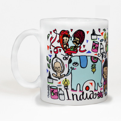 

Chumbak India Ok Please Ceramic Mug, Multicolor