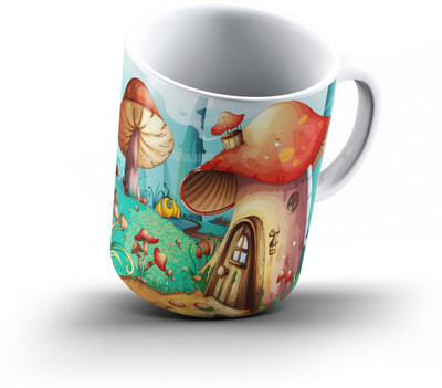 

Ucard Mushroom Art396 Bone China, Ceramic, Porcelain Mug(325 ml), Multicolor
