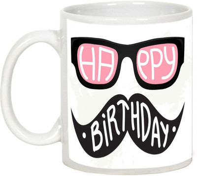 

AllUPrints Happy Birthday Crazy Friend Ceramic Mug(325 ml), White