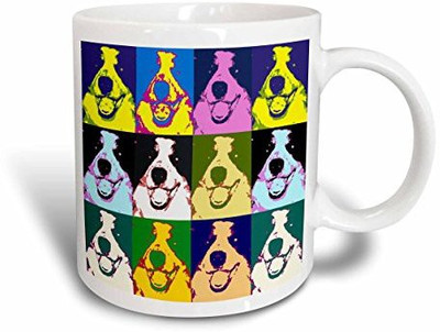 

3dRose Border Collie Pop Art Ceramic, 11-Ounce Ceramic Mug(60 ml), Multicolor