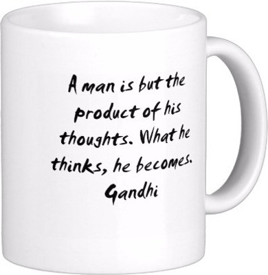 

Exoctic Silver Best Quoted Coffee 00105 Ceramic Mug(300 ml), Multicolor