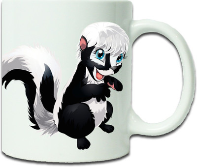 

Maison N Mode Funny Cat Coffee Ceramic Mug(330 ml), Multicolor