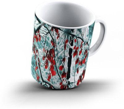 

Ucard Snow Leaves992 Bone China, Ceramic, Porcelain Mug(325 ml), Multicolor
