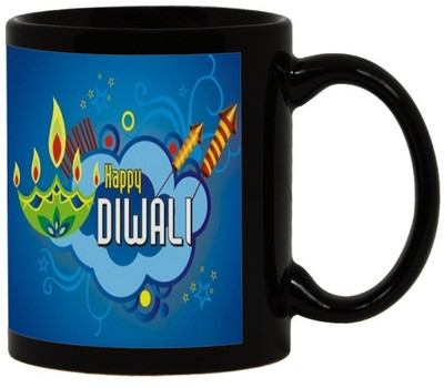 

Lolprint 81 Diwali Gift Black Ceramic Mug(325 ml)