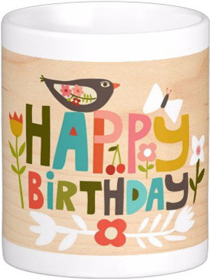 

Exoctic Silver Happy Birthday To You : B'day 019 Ceramic Mug(300 ml), Multicolor