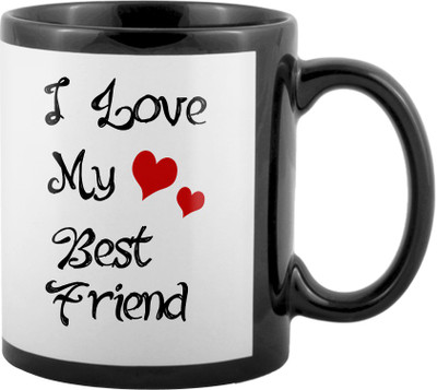 

SKY TRENDS World's Best Gifts For Valentine Girlfriend Boyfriend Friend Husband Wife Anniversary & Birthday Design Code 030 Ceramic Mug(325 ml), Black