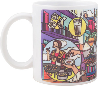 

Chumbak Delicious Dilli Ceramic Mug(300 ml), White