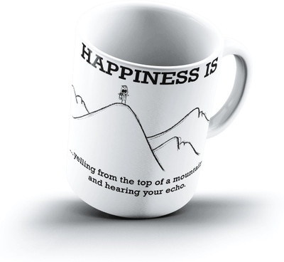 

Ucard Happiness Is2318 Bone China, Ceramic, Porcelain Mug(325 ml)