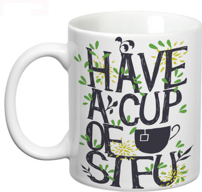 

Prithish A Cup of STFU Ceramic Mug(330 ml), Multicolor
