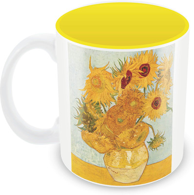 Posterboy Vincent Van Gogh-Sunflowers Ceramic Mug(350 ml), Multicolor
