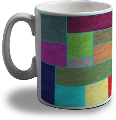 

Artifa Colourful Blocks Amg0738 Porcelain, Ceramic Mug(350 ml), Multicolor