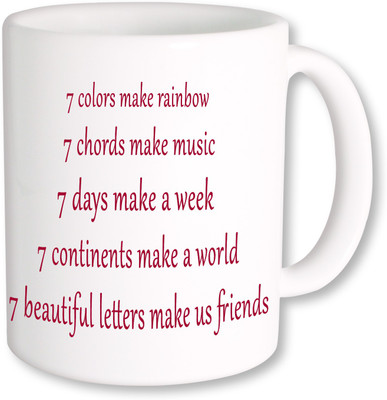 

PhotogiftsIndia 7 color make rainbow Ceramic Mug(325 ml), Multicolor