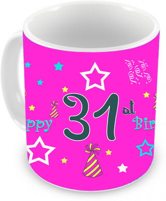 58% OFF on TIED RIBBONS Gift For 28th Happy Birthday Ceramic Coffee Mug(350 ml)