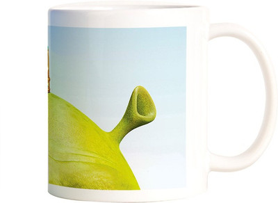 

Rangeele Inkers Shrek Head Crown Ceramic Mug(300 ml), Multicolor