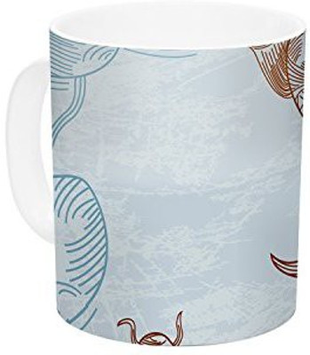 

Kess InHouse InHouse Sam Posnick Koi Ceramic Coffee, 11 oz, Multicolor Ceramic Mug(60 ml)