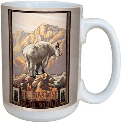 

Tree-Free Greetings Greetings lm43272 Vintage Yellowstone National Park Mountain Goat by Paul A. Lanquist Ceramic, 15-Ounce, Multicolored Ceramic Mug(60 ml), Multicolor