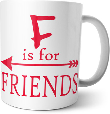 

Chiraiyaa Happy Friendship Day - F is for friend - B is for Best Ceramic Mug(300 ml), Multicolor