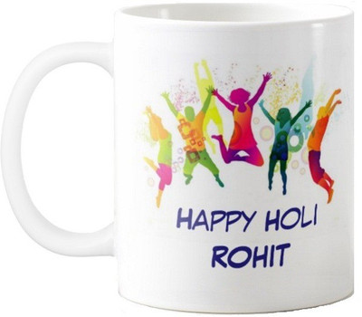 

Exoctic Silver Happy Holi Rohit Series001 Ceramic Mug(330 ml), Multicolor