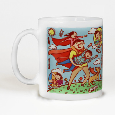 

Chumbak Sooper Dooper Ceramic Mug, Multicolor