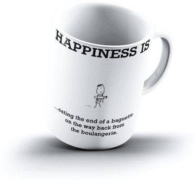 

Ucard Happiness Is1330 Bone China, Ceramic, Porcelain Mug(325 ml)