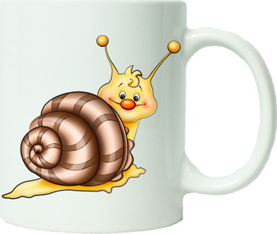 

Maison N Mode Brown Snail Coffee Ceramic Mug(330 ml), Multicolor