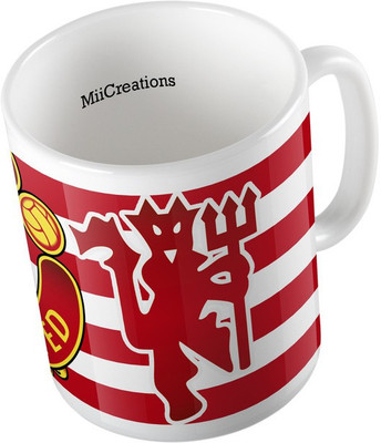 

MiiCreations Printed Man United Ceramic Mug(325 ml), Multicolor