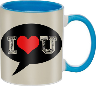 

SKY TRENDS Great Romantic Love Best Gifts For Valentine Day For Girlfriend Boyfriend Fiance Wife Husband, Anniversary,Christmas, Design 044 Ceramic Mug(325 ml), Blue