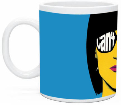 

Shopmillions Girls Art Work Ceramic Mug(350 ml)