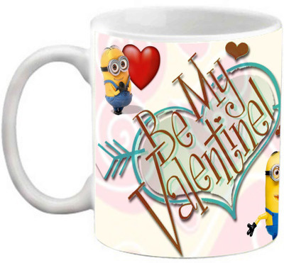 

EFW HAPPY VALENTINES DAY BE MY VALENTINE LOVE U PRINTED COFFEE Ceramic Mug(325 ml)