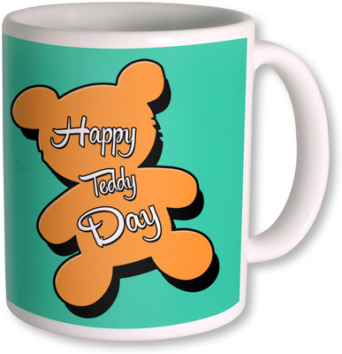 

PhotogiftsIndia Happy Teddy Day With Teddy Ceramic Mug(350 ml), White