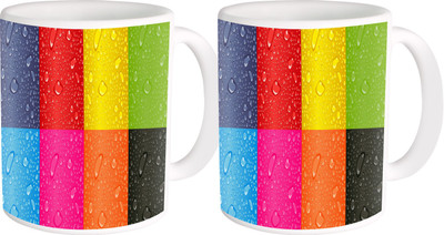 

Heyworlds gifts for pattern design 06 Ceramic Mug(325 ml, Pack of 2), Multicolor