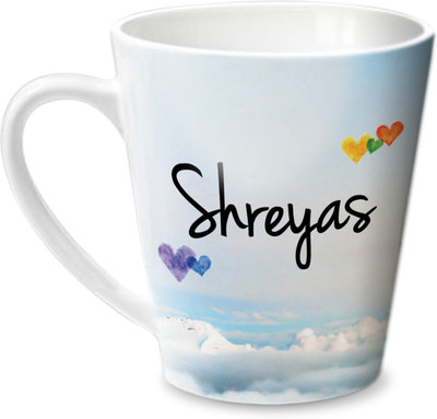 

Hot Muggs Simply Love You Shreyas Conical Ceramic Mug(350 ml)