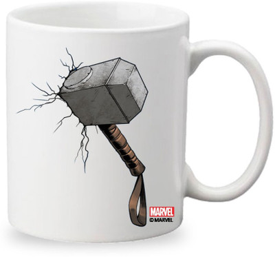

ORKA Thor Hammer Digital Printed Ceramic Mug(350 ml), Multicolor