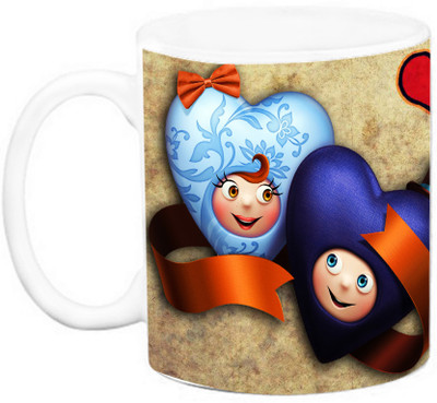 

EFW VALENTINE DAY - "THE GOOD THINGS IN LIFE ARE BETTER WITH YOU" Ceramic Mug(325 ml), Multicolor