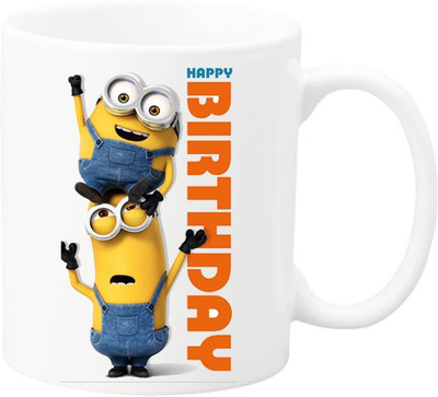 

TeddyMaddy Minion Happy birthday Ceramic Mug(350 ml)