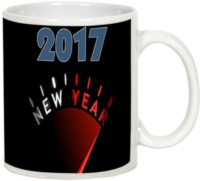 

AllUPrints New Year 2017 White Ceramic Mug(325 ml)