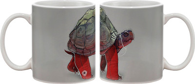 

Artifa Tortoise Music Art Porcelain, Ceramic Mug(350 ml), Multicolor