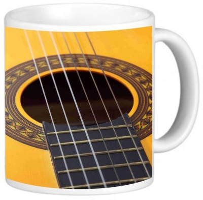 

Rikki Knight LLC Knight Photo Quality Ceramic Coffee, 11 oz, Guitar Ceramic Mug(60 ml), Multicolor