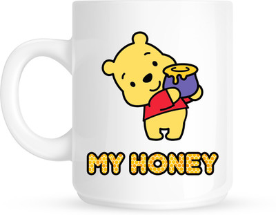 

HuppmeGift Honey White Ceramic Mug(350 ml)