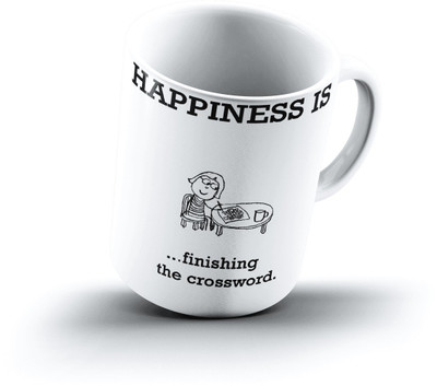 

Ucard Happiness Is1682 Bone China, Ceramic, Porcelain Mug(325 ml), Multicolor