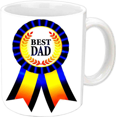 

Raj Laxmi Best Dad White Ceramic Mug(350 ml)