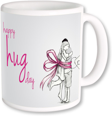 

PhotogiftsIndia Happy Hug Day 05 Ceramic Mug(325 ml), Multicolor