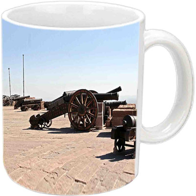 

Raj Laxmi Rajasthani Fort White Ceramic Mug(350 ml)